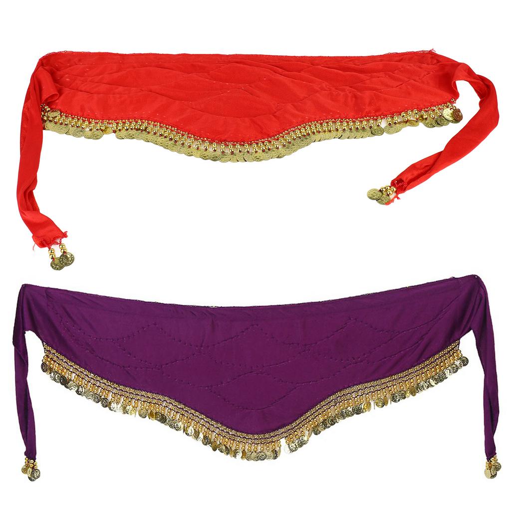 2Colors Belly Dancing Hip Scarf Wrap Skirt Bellydance Waist Belt with Artificial  Tassel Belly Dancing Waist Belt