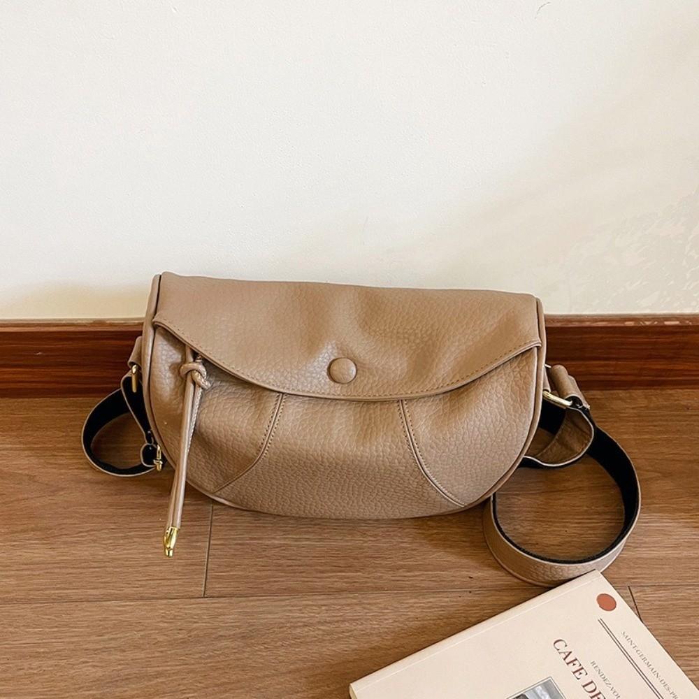 PU Dumpling Shaped Crossbody Bag Versatile Small Size Everyday Bag Travel