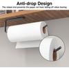 Paper Towel Holder Under Cabinet - Wall Mounted Paper Towel Holder No Drilling, Adhesive Under Cabinet Roll Holder, Black Kitchen Towel Holder, 31 x