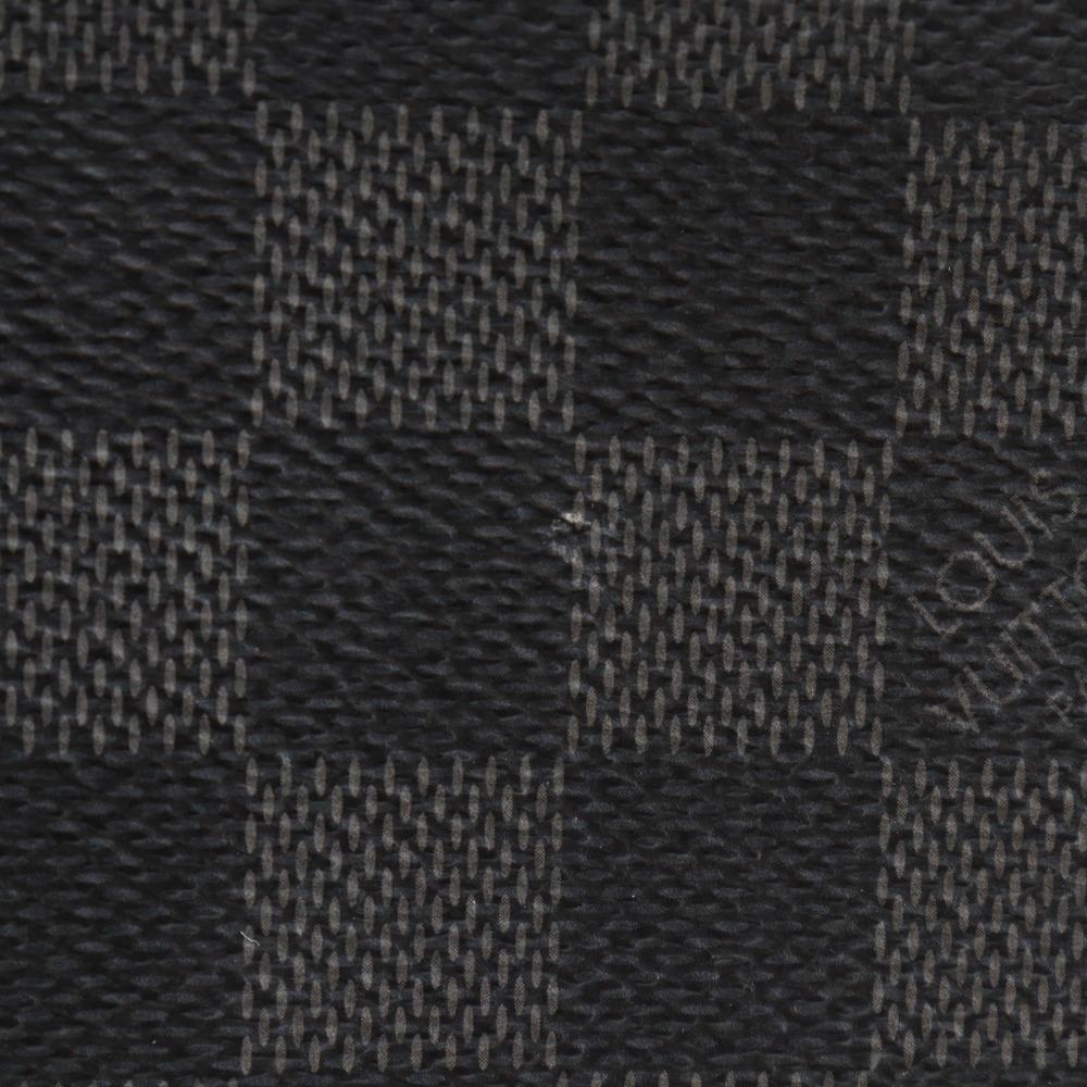 Louis Vuitton Pochette Jules GM Clutch Bag N41501 Black Damier Grafitto Canvas Mens Used
