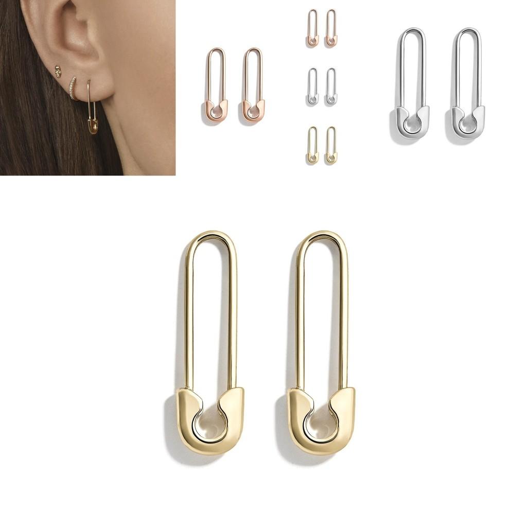 Elegant Multicolor Metal U-shaped Earrings Trendy Fashion Jewelry For Women
