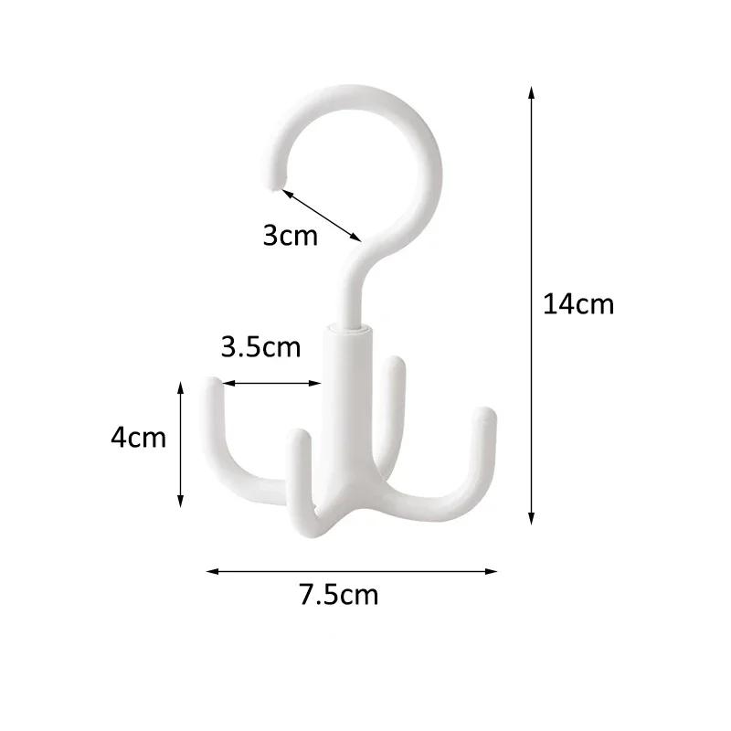 4 Claw Multipurpose Storage Hanger Hook Holder Wardrobe Closet Organizer Hanging Rack for Bags Jewelry Belt Clothes Hat Scarf
