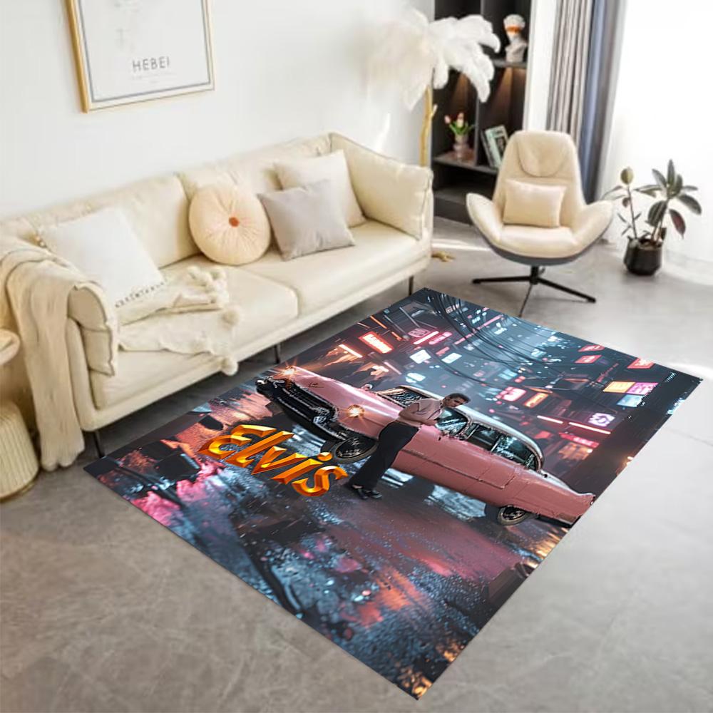 Elvis Lives Forever Floor Mat Perfect for Game Room Living Rooms Decorate room Dormitory Antislip Carpet Office home decor Spiritual Gift