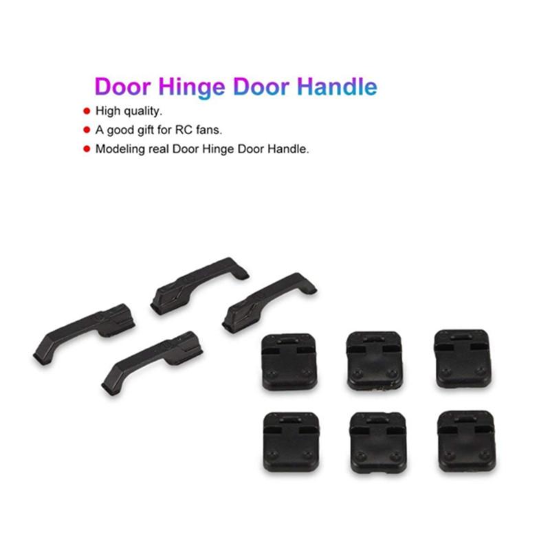 1Set Plastic Car Door Hinges Door Handle for 1:10 Traxxas TRX4 RC Crawler