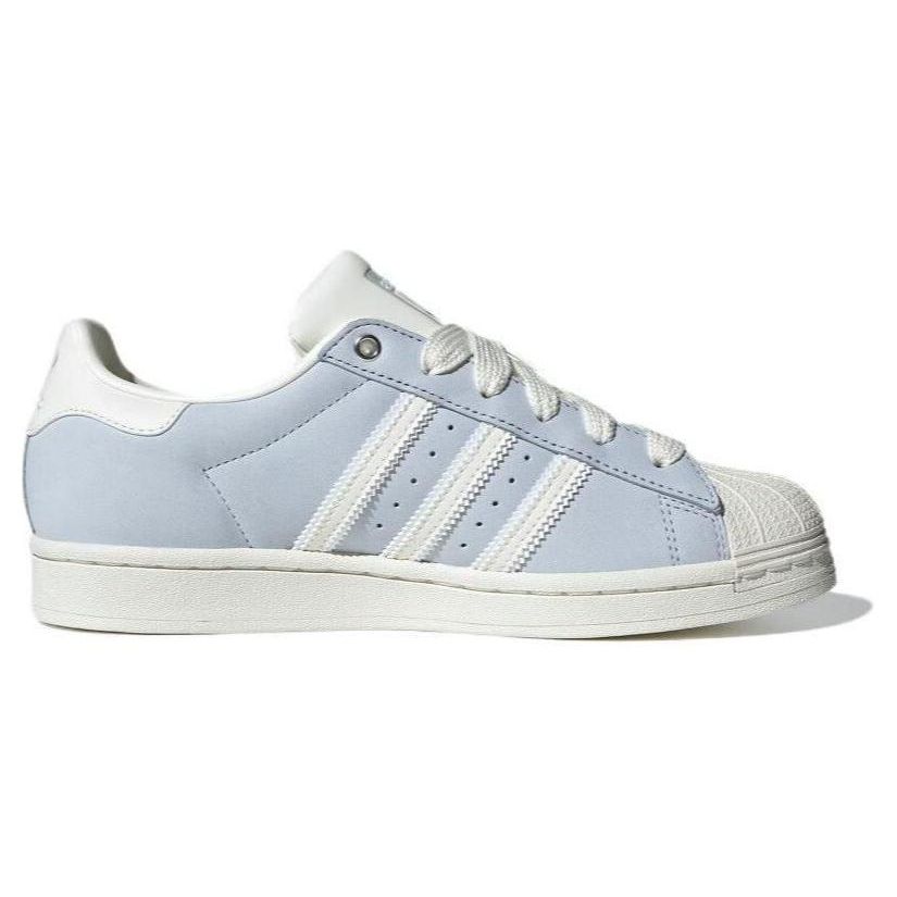 Adidas Originals Superstar Comfortable Shock Absorption Durable Low-Top Sneakers Women Sneakers White Blue IE3037