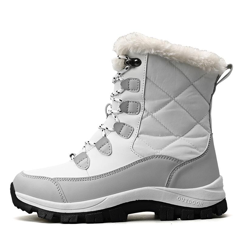 Bottes de neige montantes antidérapantes imperméables et résistantes à l'usure pour femmes, bottes d'hiver coréennes