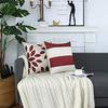 Rote geometrische moderne dekorative Kissenhülle für Kissen Wohnzimmer Sofakissenbezug 45x45 cm Kissenbezug Heimdekoration