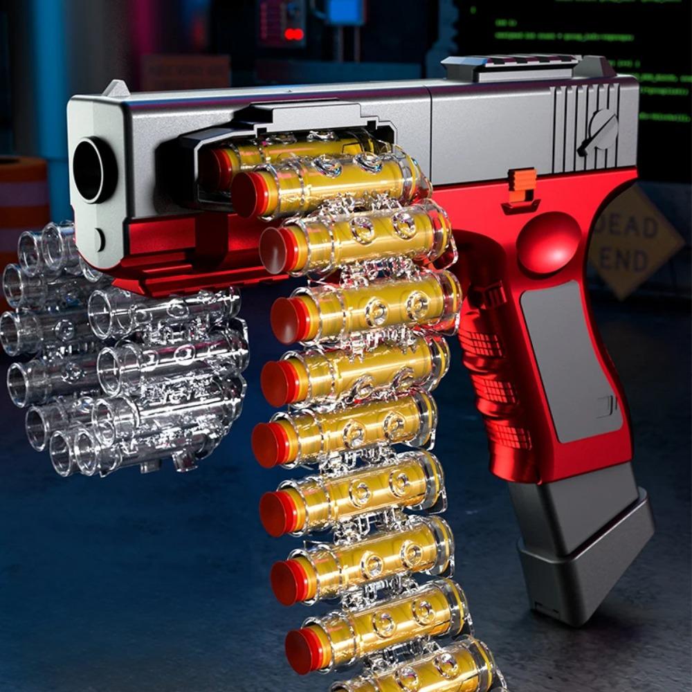 ManualElectric Continuous Firing Safety Shell Soft-Bullet Toy Gun with Bullet Chain Outdoor Shooting Game for Children Gift