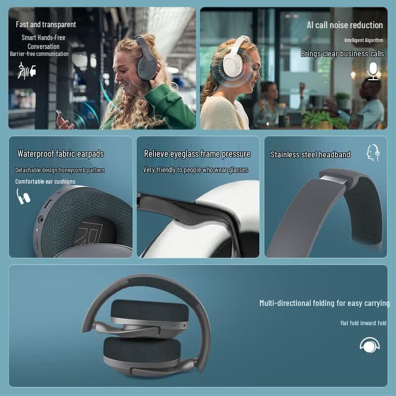 Philips TAH7508 Wireless Bluetooth Gaming Headset with Active Noise Cancellation