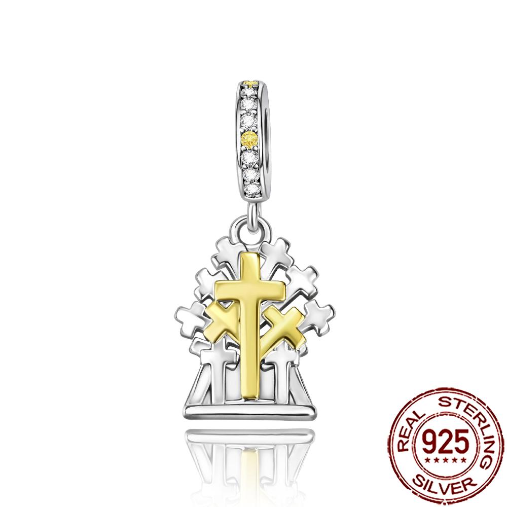 New Charms Copper Dream Catcher Cross Clover Angle Wing Heart Beads Fit Origina Bracelet Necklace Diy Jewelry