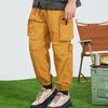 Reebok Solid Color Retro Sports Pocket Woven Casual Pants Men bottoms Brown 23RCS619MGBR