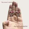 Cross-border Dark Gothic Punk Moth Rivet Heart Cone Thorns Earrings