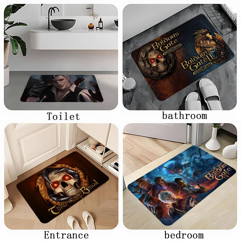 Table Mat Game B-Baldur's Gate Floor Mats Home Laundry Rug Carpet For Living Room Decor Lounge Area Foot Mat Entrance Doormat