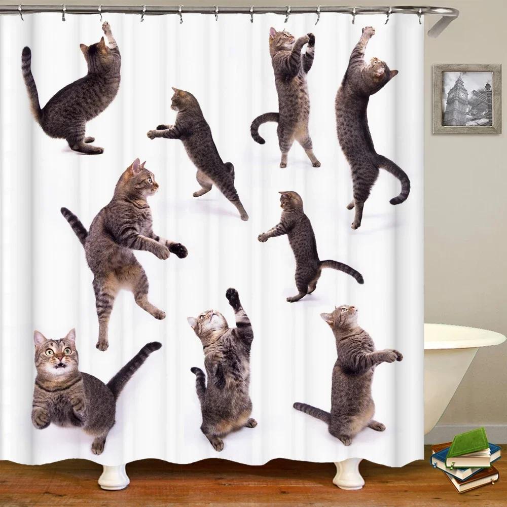 Funny Shower Curtain 3d Bath Curtains Monkey Orangutan Animal Printing Waterproof Polyester for Bathroom Decor Large 180x200cm