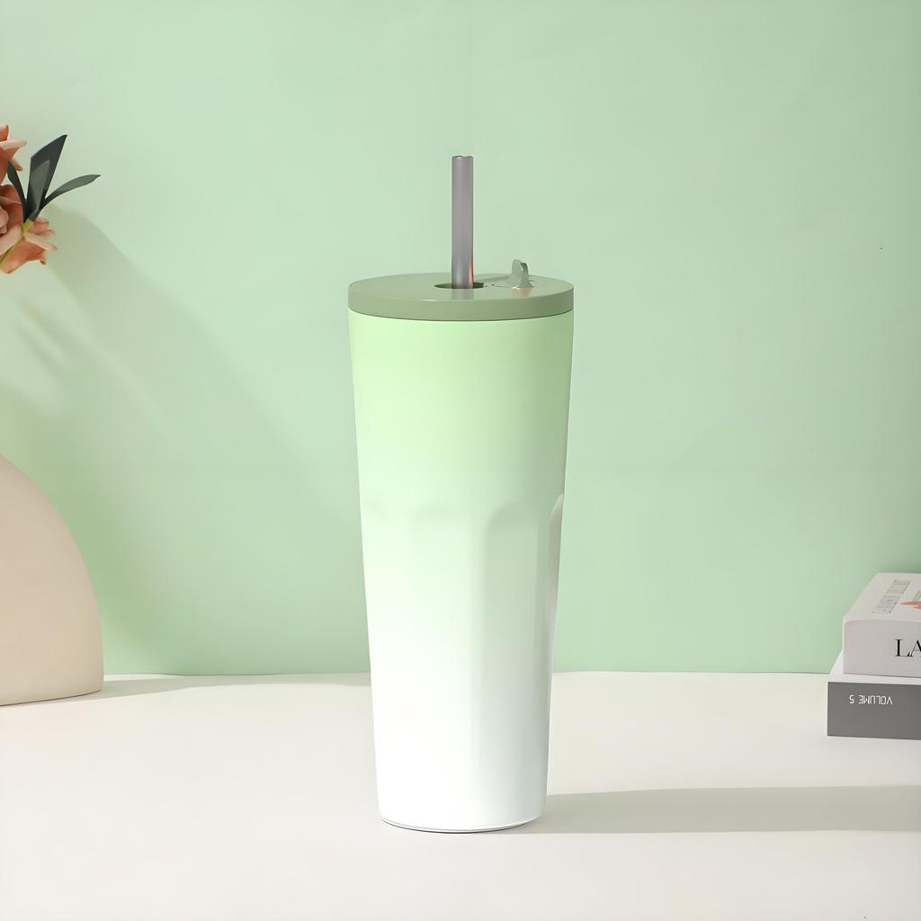 IOLOYU Stainless Steel Tumbler with and 700ml Large Stylish Tumbler with Keeps Drinks Cold for Long Cute Coffee Fits Convenience Store Suitable for