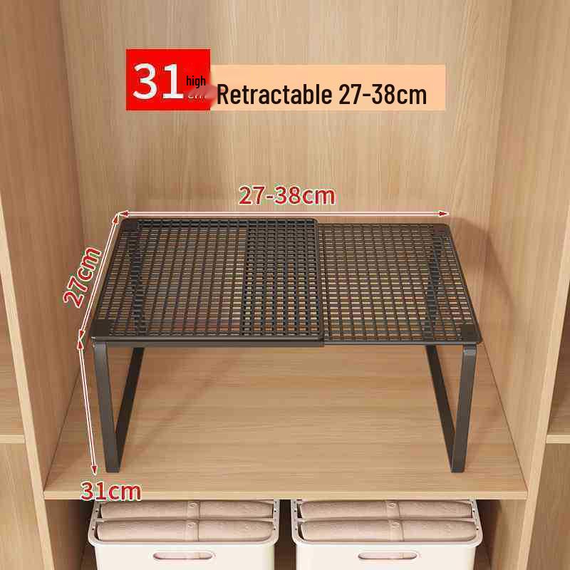 Retractable Wardrobe and Shoe Cabinet Shelf Divider for Dorms