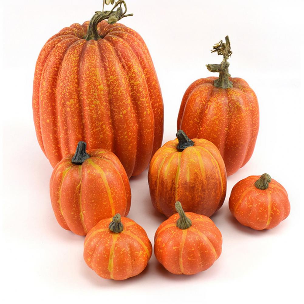 Pumpkin Craft Set Fall Harvest Table Centerpiece Artificial Foam Pumpkins Set for Thanksgiving Halloween Home Decor for Autumn
