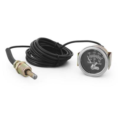 2" 52MM Mechanical 12V Water Temp Gauge Manually Alarm 50-120℃/130-250℉ Water Temperature Meter Yellow Light NPT 1/2 Sensor