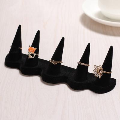 Velvet Jewelry Display Rack Organizer Ring Display Stand Simple Rings Display Holder  Women