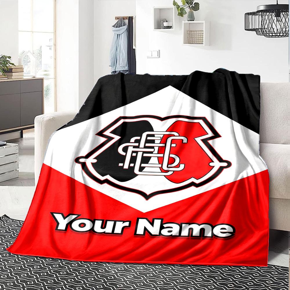 Name Custom Santa Cruz Print Flannel Blanket High Quality Warm Comfortable Cover for All Seasons Perfect for Gifts Home Decor