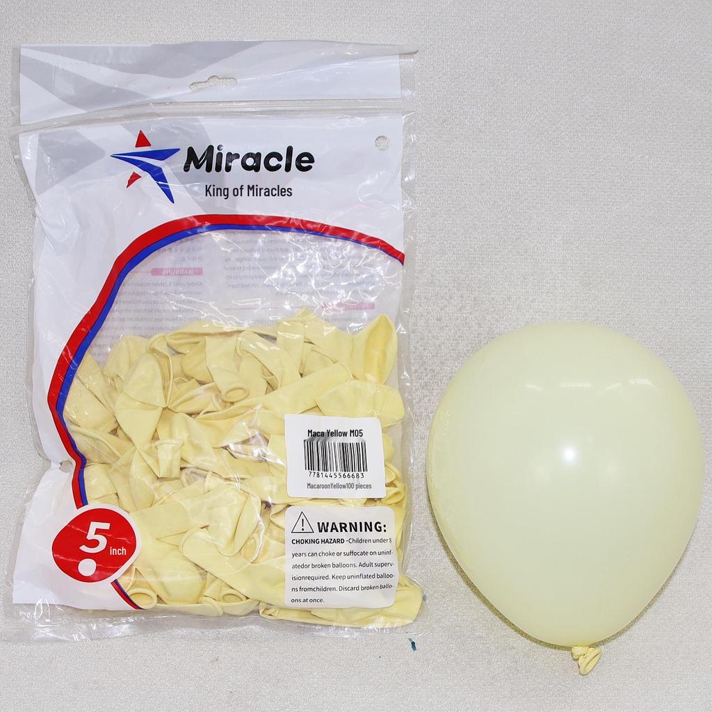 Miracle Star 5-inch Latex Balloons, 100 pcs - Ideal for Children's Birthday Party, Wedding Celebration, Room Decoration.