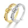 1999 New Fashion Girls Girlfriend Ring Open Ring Engraving Knot Ring Exquisite Jewelry Couple Set Ring