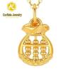 Shuibei 999 Fine Gold Slim Waist Necklace: 3D Hard Gold Women's Pendant Charm, Popular Live Broadcast Hot Seller.