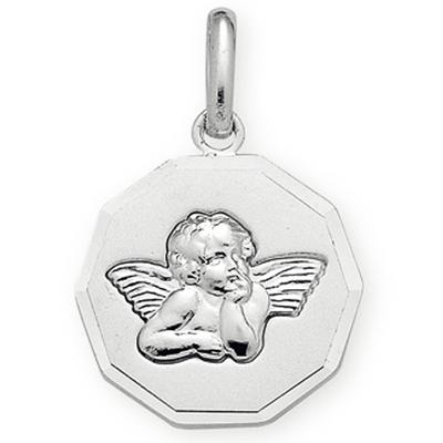 [G2398] - Silver Pendant 'Little Angel' (rhodium) - 15mm