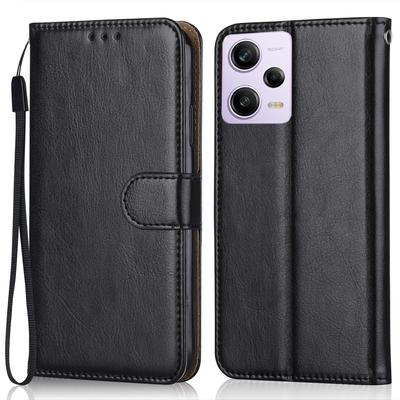 Luxus Mode Leder Buch Flip Telefon Fall Für Xiaomi Redmi Hinweis 12 Pro Note12 Max Weiche Silikon Brieftasche Ständer Halter abdeckung