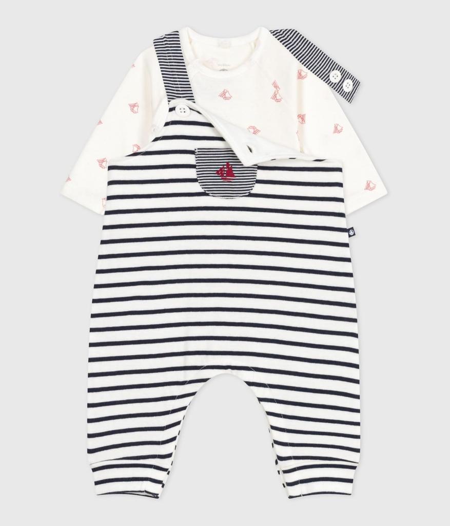 Petit Bateau Baby Set 12 74cm 2-Piece A0ECT, Off-White/Navy, Months,
