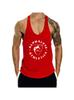 Men's Fitness Tank Top for Muscle Training, Loose Fit, Racerback, Sports Running, Cotton Sleeves, Trendy Style