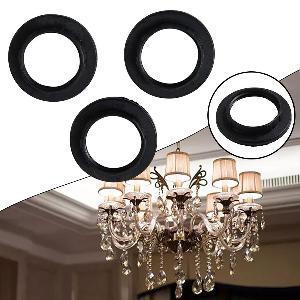 E14 Plastic Lampshade Collar Ring Thread Lamp Light Shade Holder Suitable Replacement for Your Damaged Lamp Shades