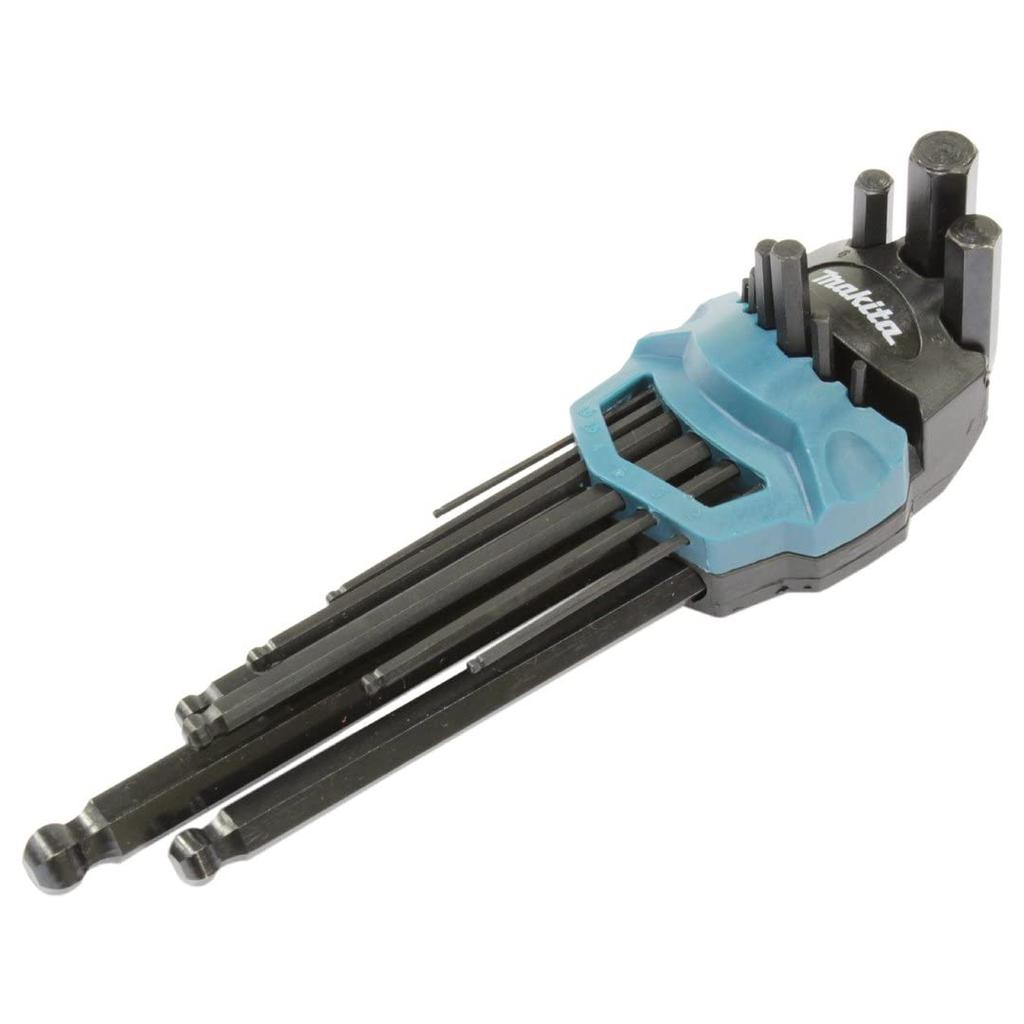 Makita Hex Wrench Set with Ball Point and Hex Keys B-65894 9-Piece L-Shaped [Used]