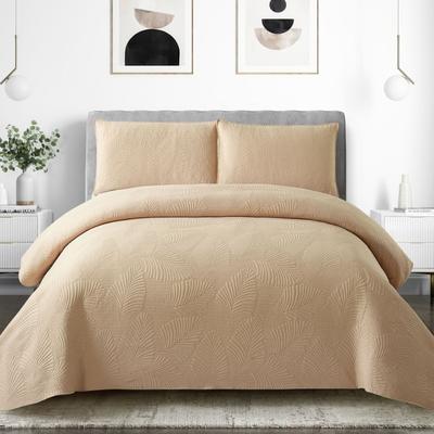 CHAUSUB Queen Size Quilt Set 220x240cm Ultrasonic Quilted Bedspread & Coverlet Summer Lightweight Comforter Blanket for Bed
