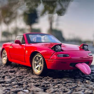 Nové 1:32 Mazda MX5 MX-5 Supercar Kovová slitina Odlévané hračky Model auta Sběratelské předměty Dárek k narozeninám Zvuk a světlo Dětské hračky Koníčky