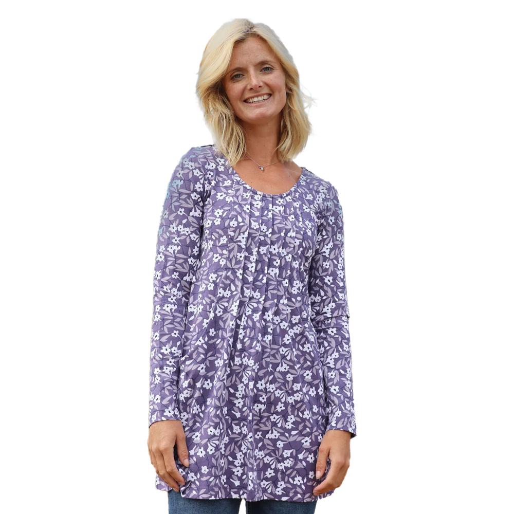 Lazy Jacks Womens/Ladies Bellflowers Tunic Top