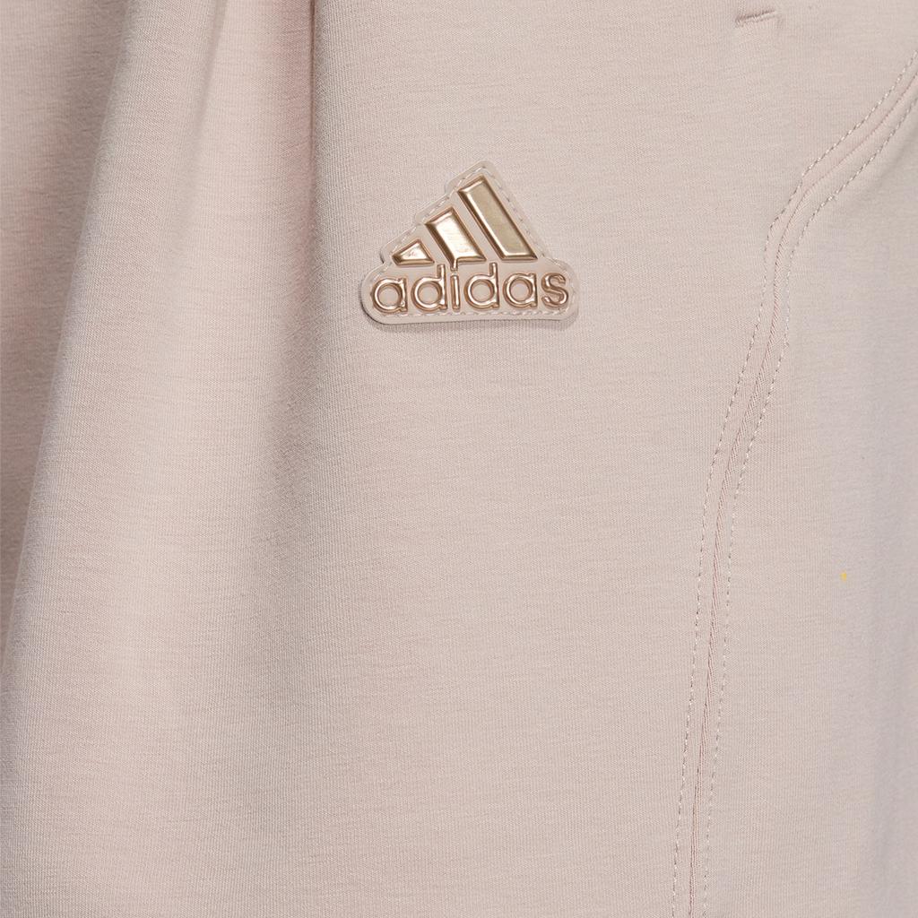 Adidas Future Of Tech Knit Shorts With Solid Color Logo Women Bottoms Miracle-Grey Tan-Brown IN9070