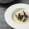 Qinkai 9-inch Dark Black Stone Pattern Ceramic Deep Plate