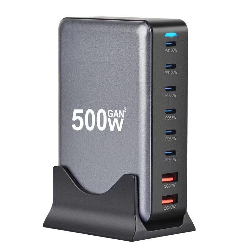 320W Gallium Nitride Multi-Port USB Charger with PD100W Fast Charging