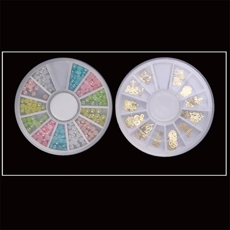 Mtssii 14 Patterns Optional Shinning Rhinestone Sharp Flat Back Stud 3D Manicure Nail Art Decoration