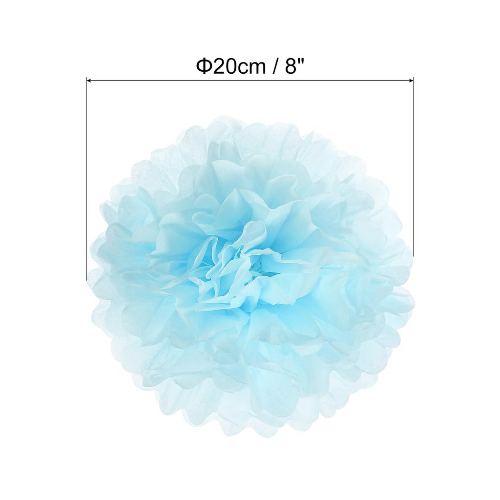 8" Tissue Pom Poms Flowers 10 Pack Paper Flower Ball for Wedding Bridal Shower Birthday Bachelorette Party Backdrop Decoration