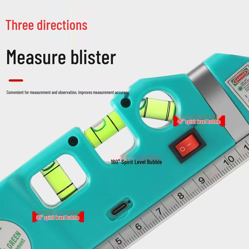 Multi-Function Laser Level & Measuring Tape: High Precision 4-in-1 Line Marker & Ruler