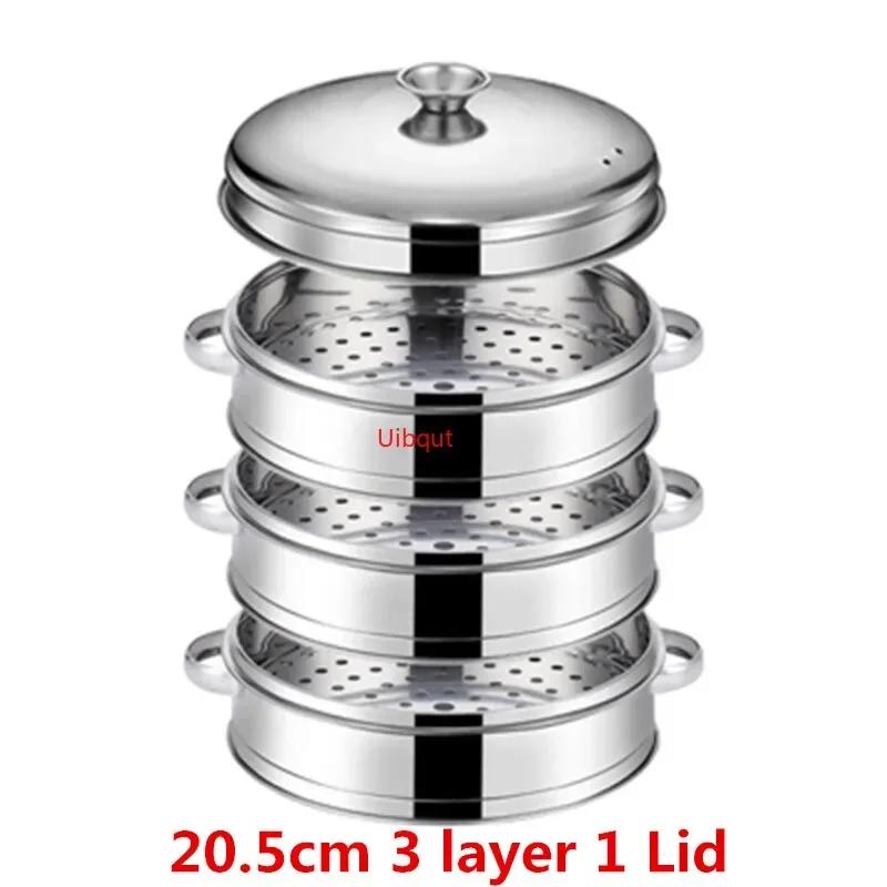 Stainless Steel Steamer fish steamed stuffed bun Rack Kitchen Tools Multilayered Insert With Holder instant pot steamer basket