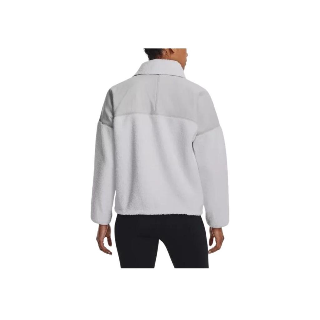 Under Armour Mission Solid Logo Zip Collar Jacket Women jackets White 1366051-014