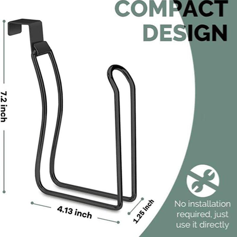 1PC Stainless Steel Toilet Paper Holder Wall Mounted Bathroom Tissue Roll Dispenser Kitchen Towel Garbage Bag hanging Rack