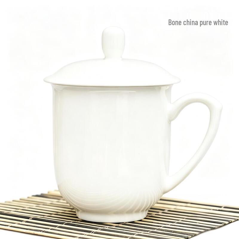 ETUB Bone China Ceramic Cup with Lid