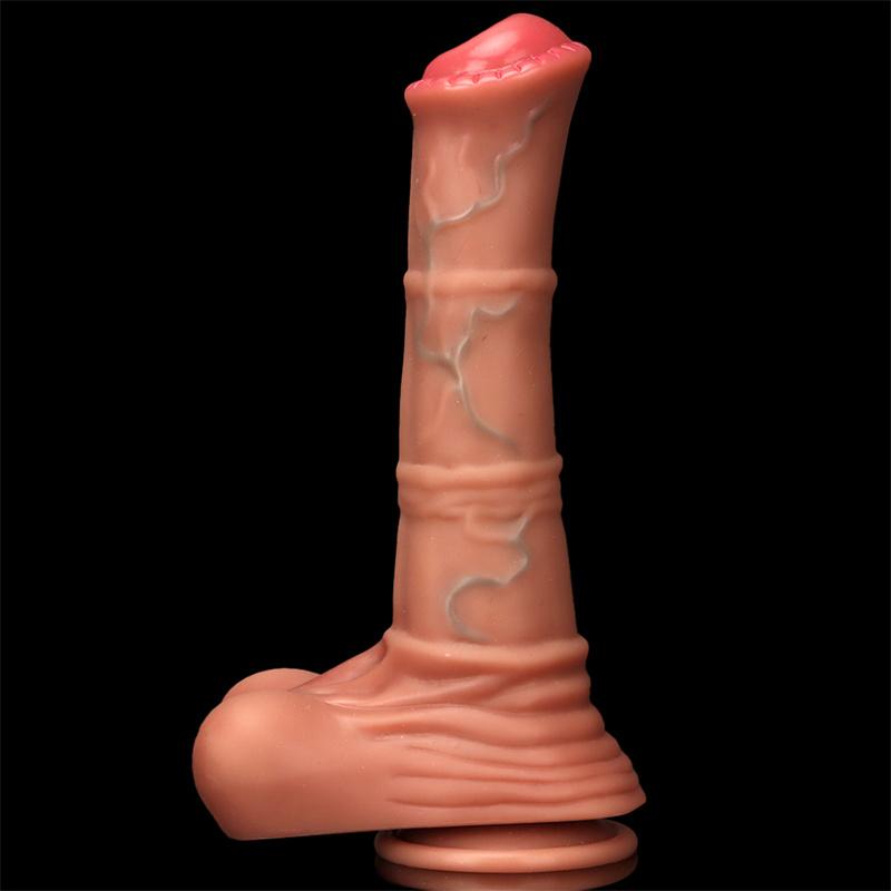 Elektrický koňský penis Teleskopické dildo Ženské sexuální hračky Soukromá masturbace Orgasmus Vibrátor