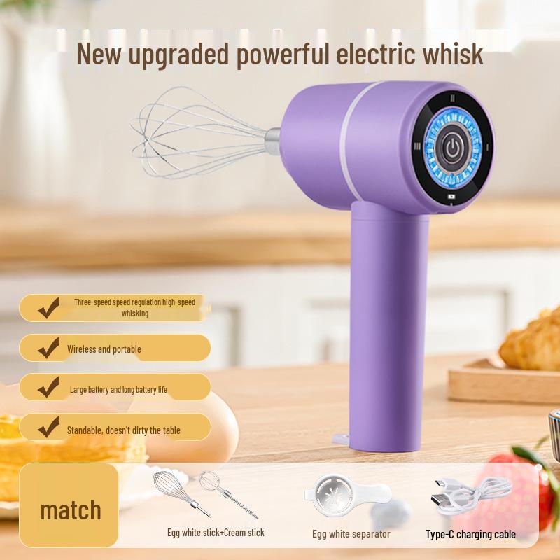 Rongshengda Handlicher Elektrischer Eieraufschläger & Sahneschläger zum Backen