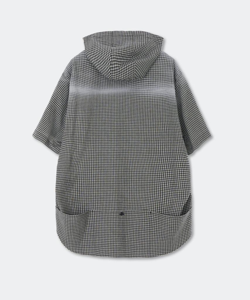 KINETO Gingham Check Spray Hoodie_Black