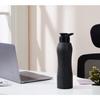 Stainless Steel Water Bottle with Hand Grip and Sipper, Set of 2 | Leak-Proof | BPA Free | 1000 ml (Black)